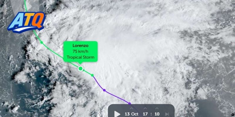 Tin bão mới nhất Lorenzo đang di chuyển gần quần đảo Cabo Verde